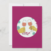 Invitation Fête d'anniversaire des amis au déjeuner de dégust (Dos)