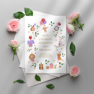 Invitation Fête d'anniversaire des amis de la forêt