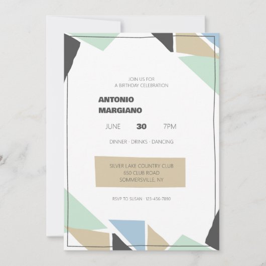 Invitation Fête d'anniversaire des anges (Devant)