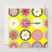 Invitation Fête d'anniversaire des années 60 Super (Dos)