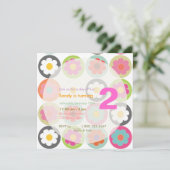 Invitation Fête d'anniversaire des années 60 Super (Debout devant)