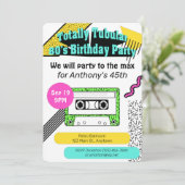 Invitation Fête d'anniversaire des années 80 (Debout devant)