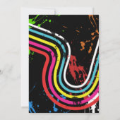 Invitation fête d'anniversaire des années 80 Retro Grunge Eve (Dos)