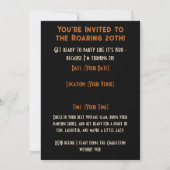 Invitation Fête d'anniversaire des Années folles (Dos)