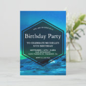 Invitation Fête d'anniversaire des aurores boréales de l'Arct (Debout devant)