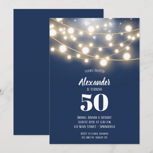 Invitation Fête d'anniversaire des aurores de cordes (Devant / Derrière)