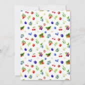 Invitation Fête d'anniversaire des baies mixtes d'été (Dos)