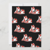 Invitation Fête d'anniversaire des baskets rouges (Dos)
