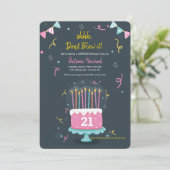 Invitation Fête d'anniversaire des bougies surprises (Debout devant)