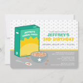 Invitation Fête d'anniversaire des céréales (Devant)