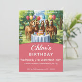 Invitation Fête d'anniversaire des chevaux (Debout devant)