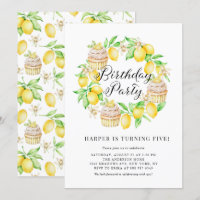 Fête d'anniversaire des citrons et des citrons de