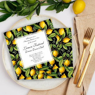 Invitation Fête d'anniversaire des citrons italiens ou Festiv