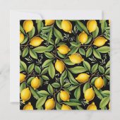 Invitation Fête d'anniversaire des citrons italiens ou Festiv (Dos)