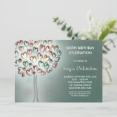 Invitation fête d'anniversaire des coeurs mignons modernes (Debout devant)