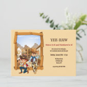 Invitation Fête d'anniversaire des Cowboys (Debout devant)