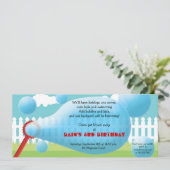 Invitation Fête d'anniversaire des enfants de bulles (Debout devant)