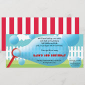 Invitation Fête d'anniversaire des enfants de bulles (Devant / Derrière)