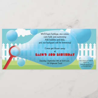 Invitation Fête d'anniversaire des enfants de bulles