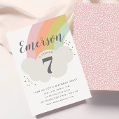 Invitation Fête d'anniversaire des enfants du nuage arc-en-ci