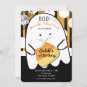 Invitation Fête d'anniversaire des enfants fantôme mignon Hal (Devant)