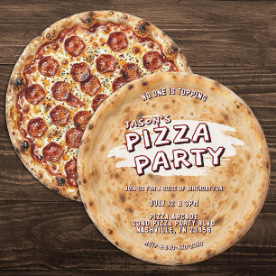 Invitation Fête d'anniversaire des enfants Pizza Party