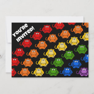 Invitation Fête d'anniversaire des enfants Rainbow