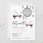 Invitation Fête d'anniversaire des enfants Roll Roller Skate (Devant)