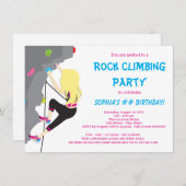 Invitation Fête d'anniversaire des Escalades Rock Girls (Devant / Derrière)