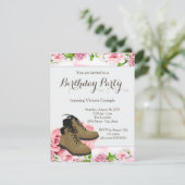 Invitation Fête d'anniversaire des femmes (Debout devant)