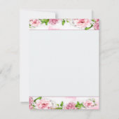 Invitation Fête d'anniversaire des femmes (Dos)