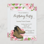 Invitation Fête d'anniversaire des femmes (Devant / Derrière)