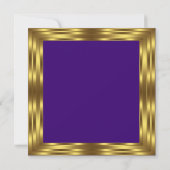 Invitation Fête d'anniversaire des femmes élégantes violet or (Dos)