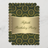 Invitation Fête d'anniversaire des femmes Emerald Green (Devant / Derrière)