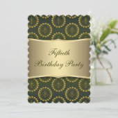 Invitation Fête d'anniversaire des femmes Emerald Green (Debout devant)