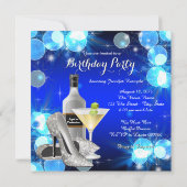 Invitation Fête d'anniversaire des femmes Martini (Dos)