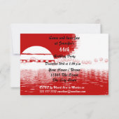 Invitation Fête d'anniversaire des femmes rouge (Dos)