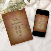 Invitation Fête d'anniversaire des Feuilles de l'érable d'aut