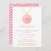 Invitation Fête d'Anniversaire Des Filles À La Bijouterie (Devant / Derrière)