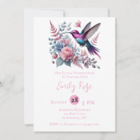 Fête d'anniversaire des filles colibri et fleurs r