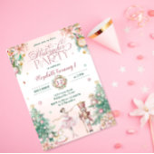 Invitation Fête d'anniversaire des filles de crêpes roses