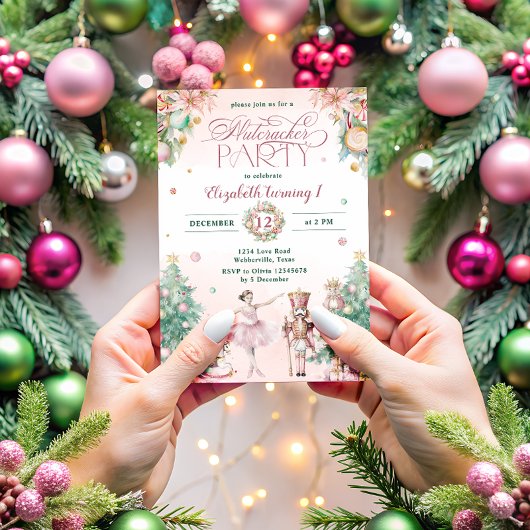 Invitation Fête d'anniversaire des filles de crêpes roses