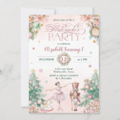 Invitation Fête d'anniversaire des filles de crêpes roses (Devant)