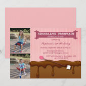 Invitation Fête d'anniversaire des filles de la fontaine de c (Devant / Derrière)