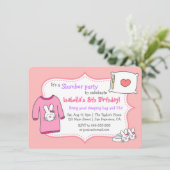 Invitation Fête d'anniversaire des filles de Stwood, Sleepove (Debout devant)