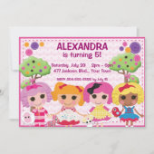 Invitation Fête d'anniversaire des filles personnalisées Ragd (Devant)