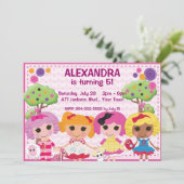 Invitation Fête d'anniversaire des filles personnalisées Ragd (Debout devant)