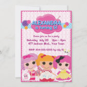 Invitation Fête d'anniversaire des filles Rag Doll (Devant)