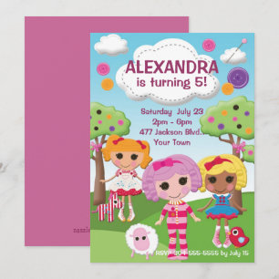 Invitation Fête d'anniversaire des filles Ragdoll