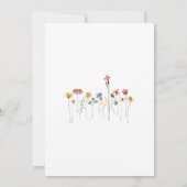 Invitation Fête d'anniversaire des Fleurs sauvages colorés (Dos)